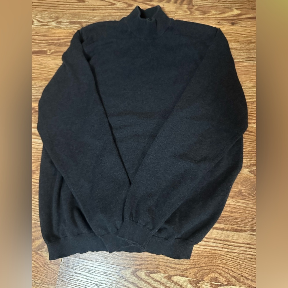 Vintage Eddie Bauer Mock neck Cotton Sweater Size LT
